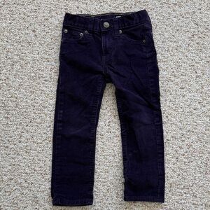 Crewcuts Kids' Boys' slim flex corduroy pant in eggplant purple